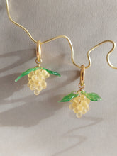 Load image into Gallery viewer, Grape hoop earrings.