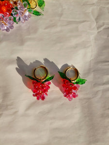 Playful colorful fruit earrings.
